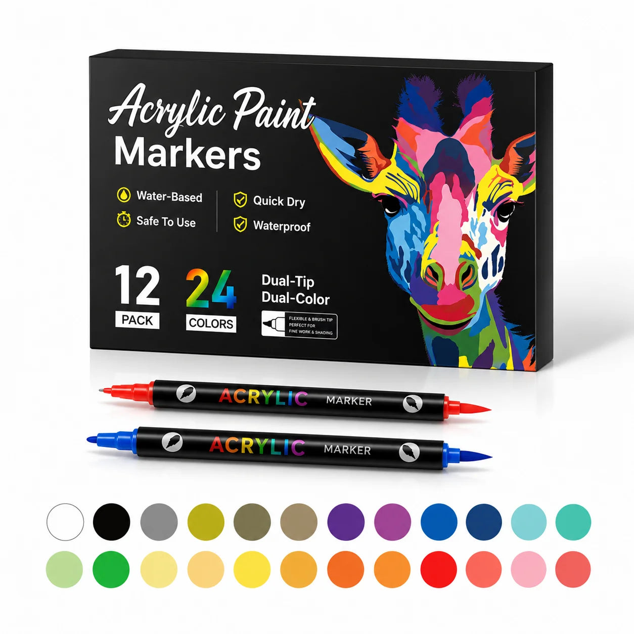 Rotuladores acrílicos 24 colores