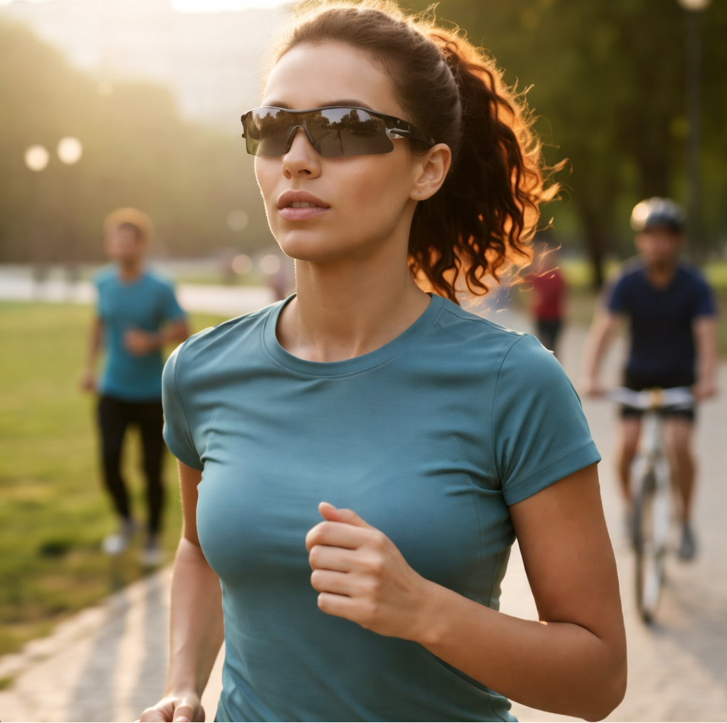 Lunettes de sport pendant l’entraînement