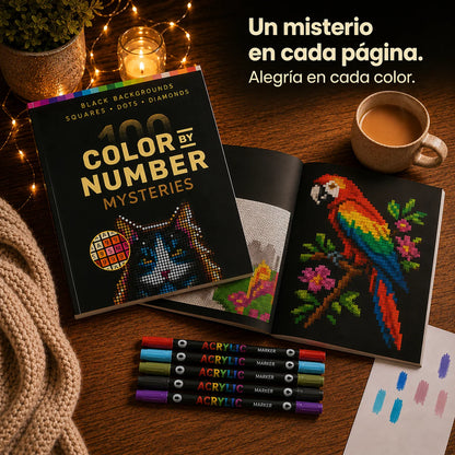 Libro para Colorear por Números – 100 Misterios