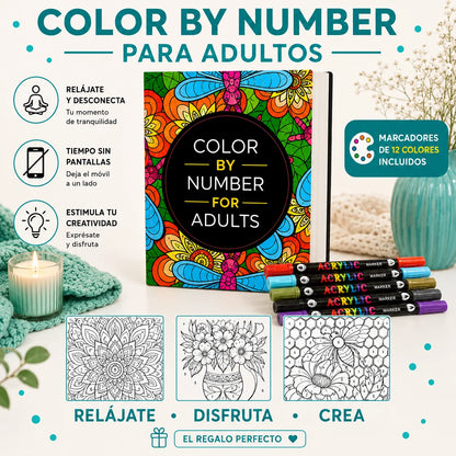 Libro para Colorear por Números - Adultos