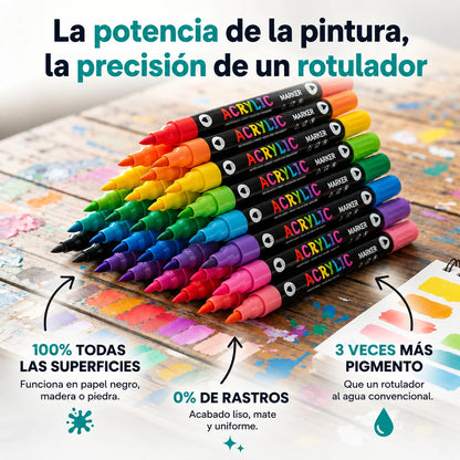 Rotuladores acrílicos 24 colores