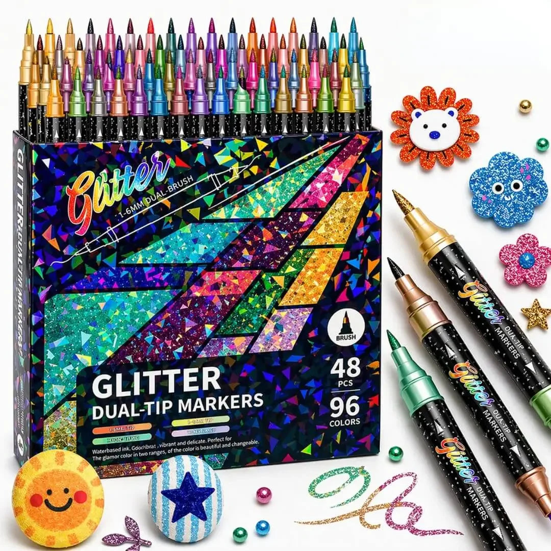 Rotuladores con efecto shimmer y purpurina —  GlowArt™