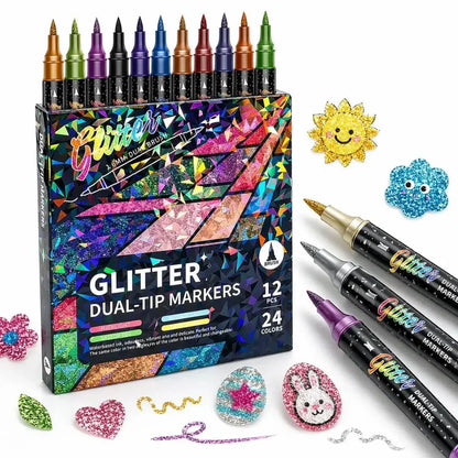 Rotuladores con efecto shimmer y purpurina —  GlowArt™