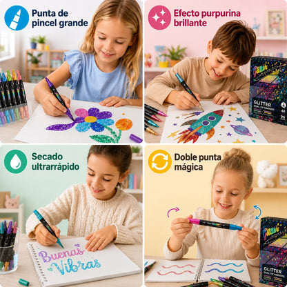 Rotuladores con efecto shimmer y purpurina —  GlowArt™